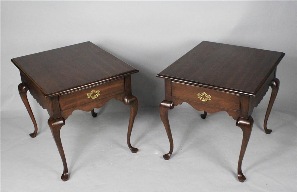 PAIR OF QUEEN ANNE STYLE MAHOGANY