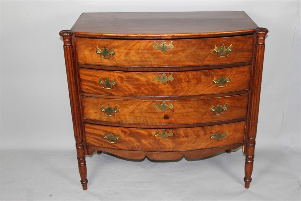 FEDERAL MAHOGANY BOWFRONT CHEST