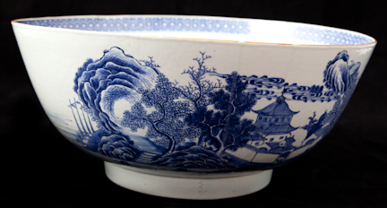 LARGE CHINESE EXPORT BLUE AND WHITE 14816f