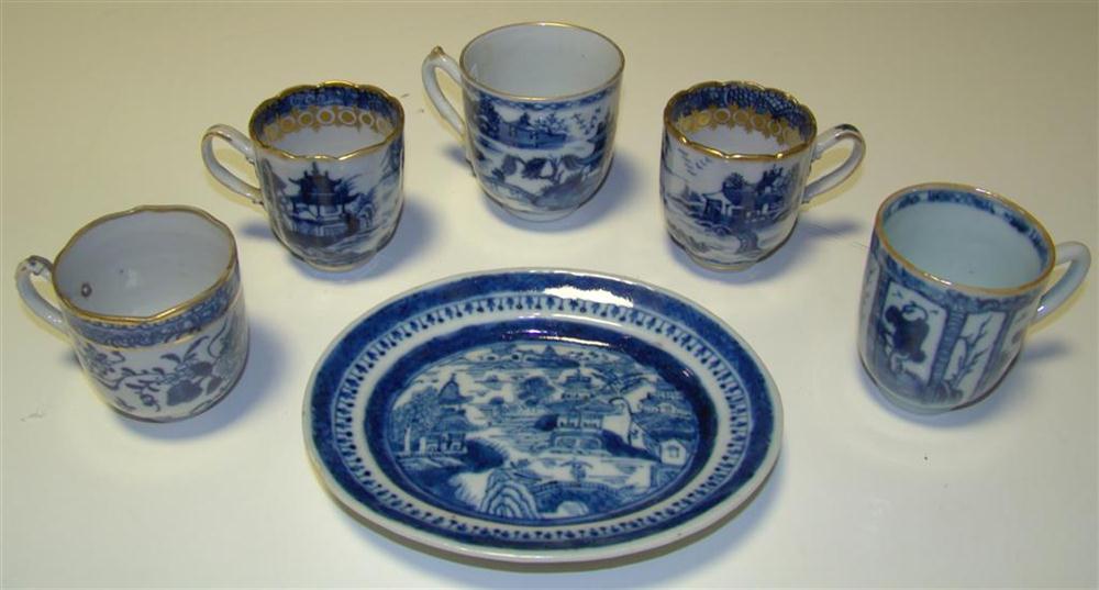 GROUP OF CHINESE EXPORT BLUE AND