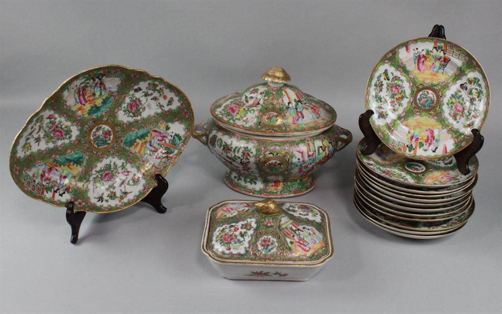 CHINESE ROSE MEDALLION DINNERWARE CIRCA