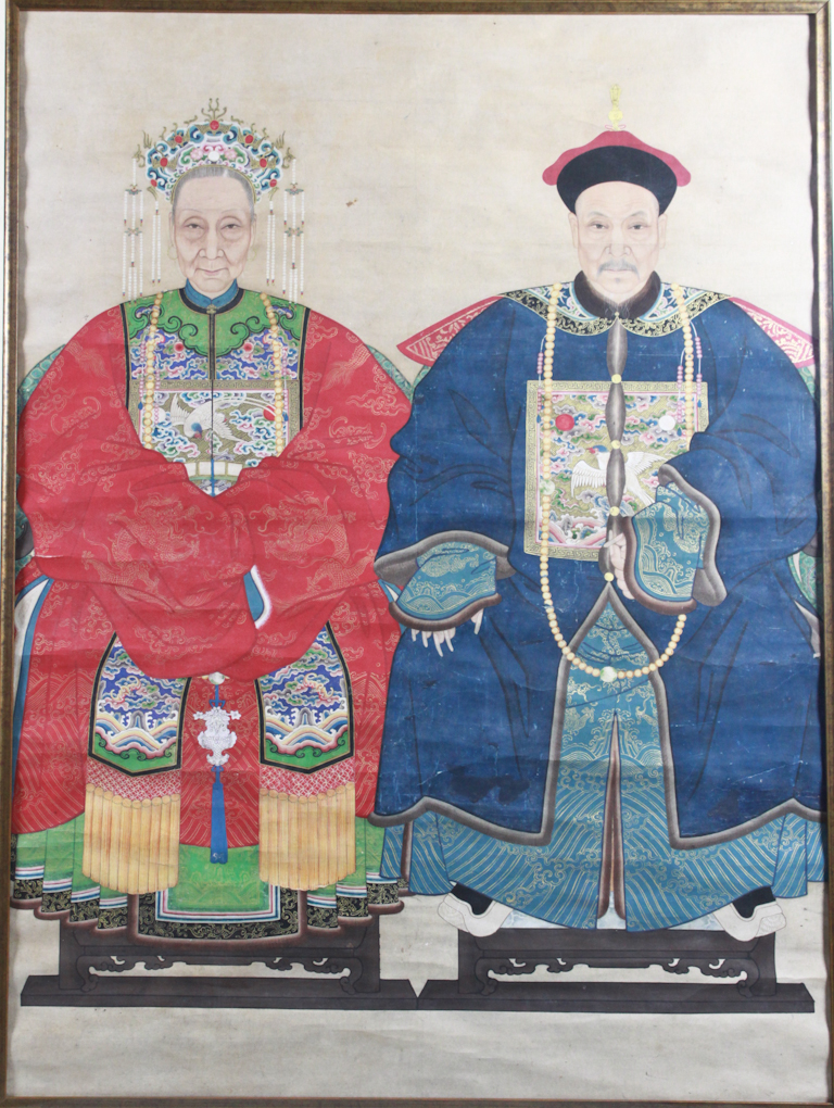 CHINESE ANCESTOR PORTRAIT QING DYNASTY