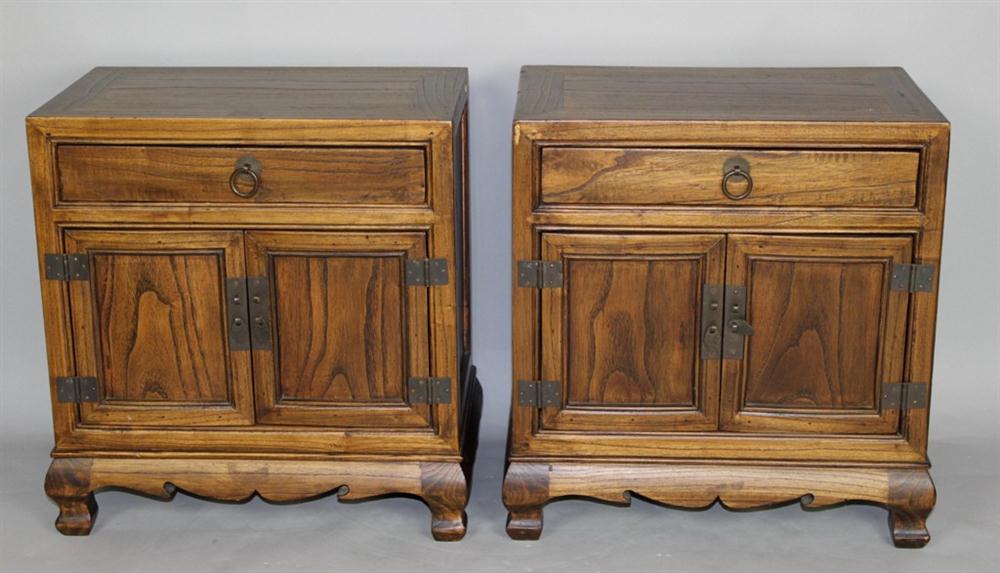 PAIR OF SMALL CHINESE WOODEN CHESTS