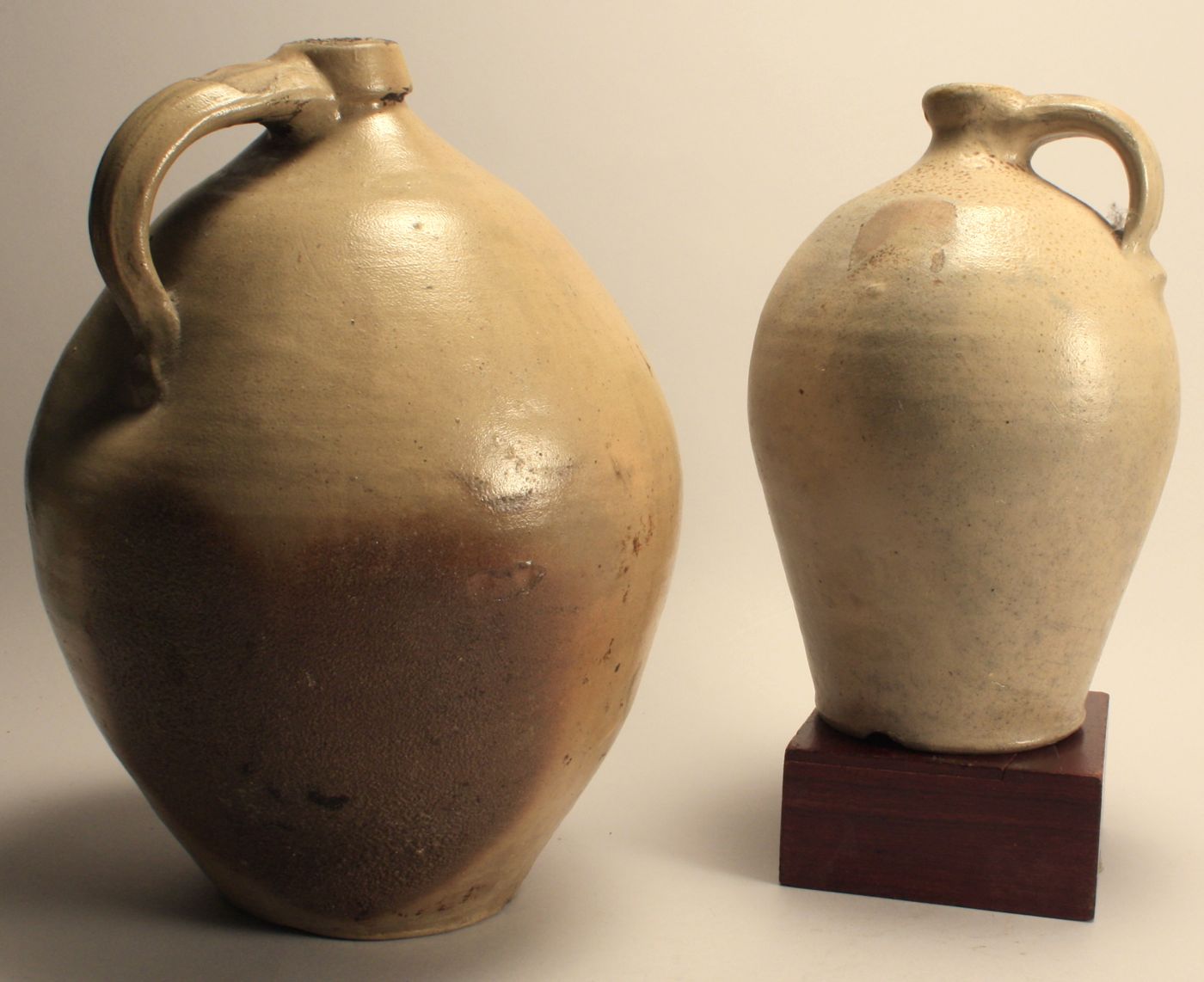 TWO CHARLESTOWN STONEWARE JUGS19th 14a94f