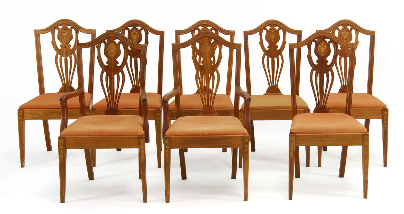 SET OF EIGHT HEPPLEWHITE-STYLE