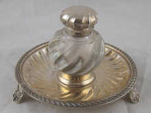 A late Victorian silver ink stand 14ab02