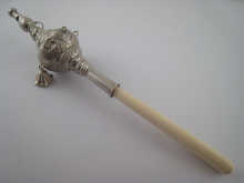 A French 800 silver baby s rattle 14ab0e