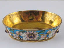 A gilt metal (tests silver) and enamel