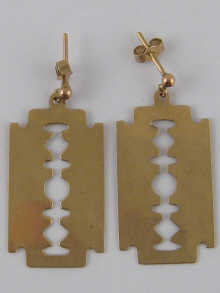 A pair of hallmarked 9 carat gold