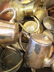 A large quantity of copper and brass