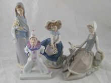 Three Lladro figures of young girls 14abd4