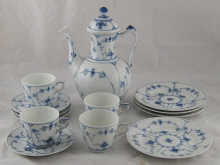 A ceramic Royal Copenhagen tea service.