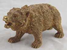 A gilt bronze model of a bear probably