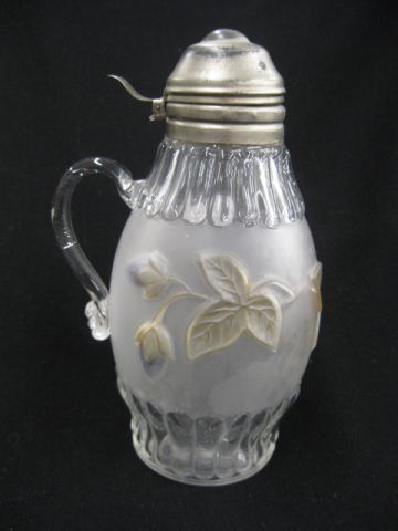 Victorian Art Glass Syrup Pitcher 14abed