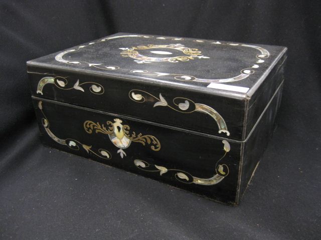 Victorian Box fine inlaid metalwork 14abf6