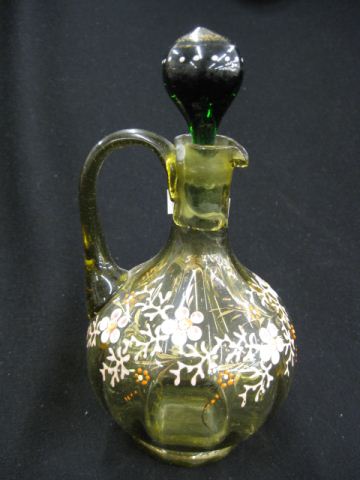 Victorian Enameled Art Glass Cruet 14ac04