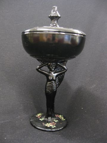 Art Deco Figural Covered Compote 14ac1a