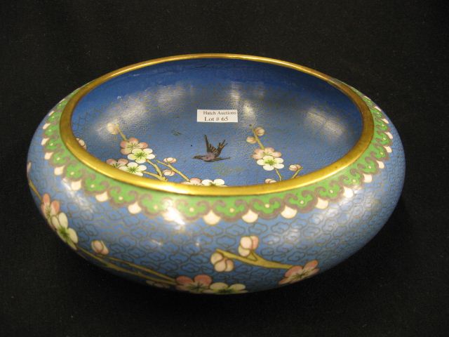 Chinese Cloisonne Bowl bird floral 14ac20