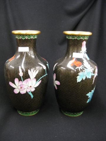Pair of Chinese Cloisonne Vases 14ac21