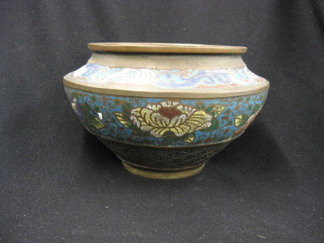 Japanese Champleve Bronze Vase 14ac1e