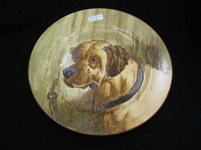 Cauldon Porcelain Plate with Dog 10