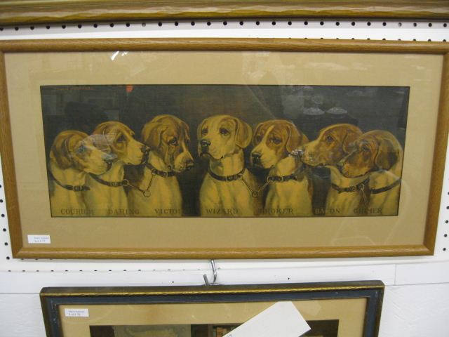 Edwin Megaroff Lithograph AmericanFoxhound