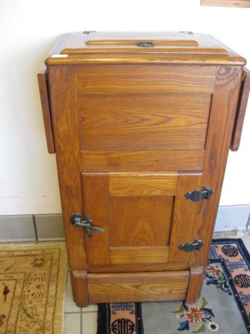 Victorian Oak Ice Box lift top cooler