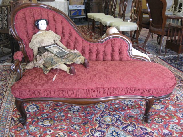 Victorian Chaise Sofa carved mahogany 14ac5e