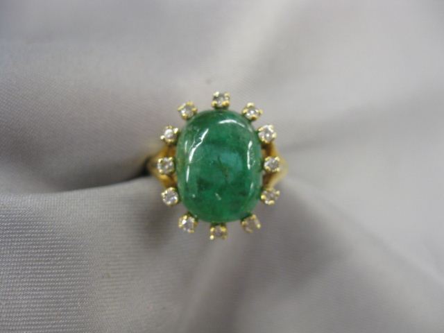 Emerald & Diamond Ring 3.85 carat