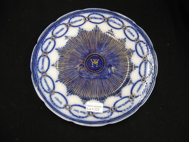 Flow Blue Ironstone Plate first