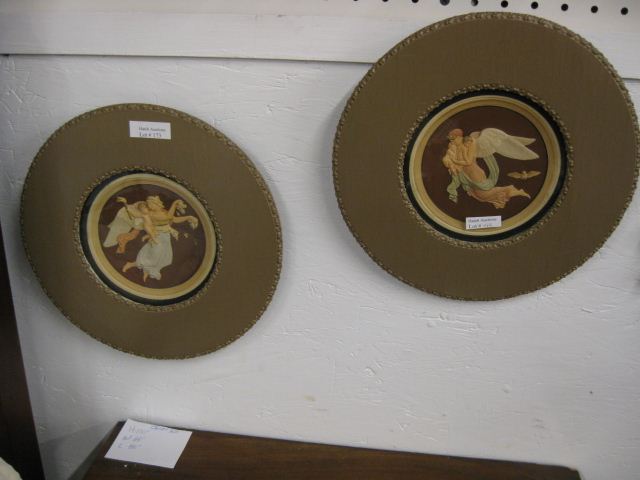 Pair of Victorian Plaques scenes with