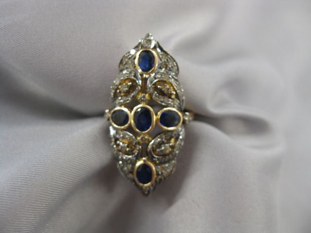Sapphire Diamond Ring 5 oval 14aca1