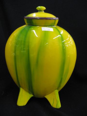 Minton Art Pottery Covered Urn green