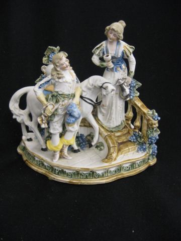 Victorian Bisque Figurine of Knightwith 14acd4