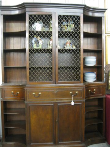 Mahogany Breakfront with desk compartment