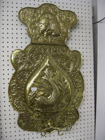Large Brass Wall Sconce bust above 14acdf