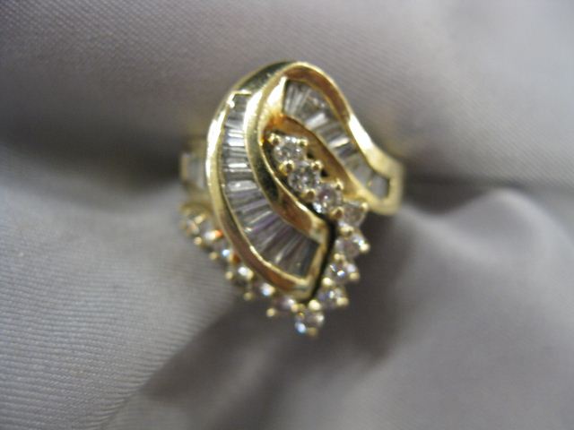 Diamond Ring 15 round and 23 baguette