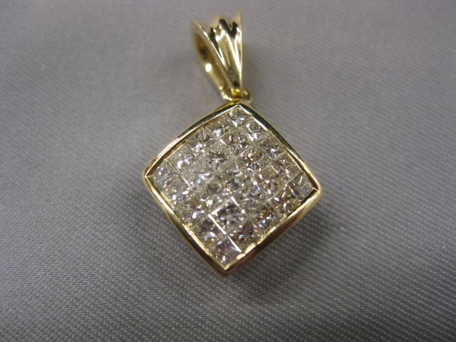 Diamond Pendant 25 square diamonds totaling