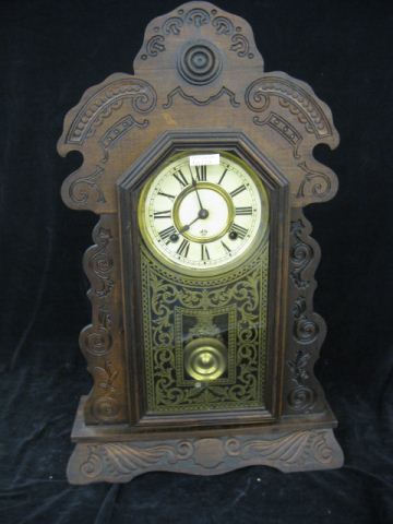 Ansonia Gingerbread Clock stenciled 14ace5