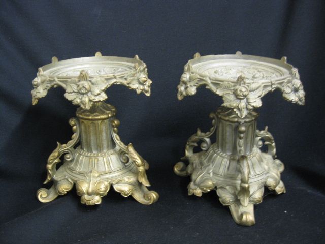 Pair of Bronzed Victorian Compotes