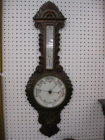 Victorian Barometer carved Black 14ad0d