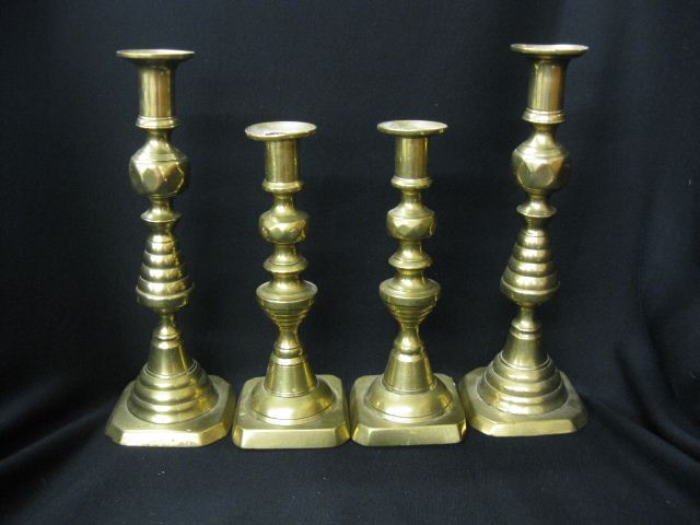 2 Pairs of Victorian Brass Push-up