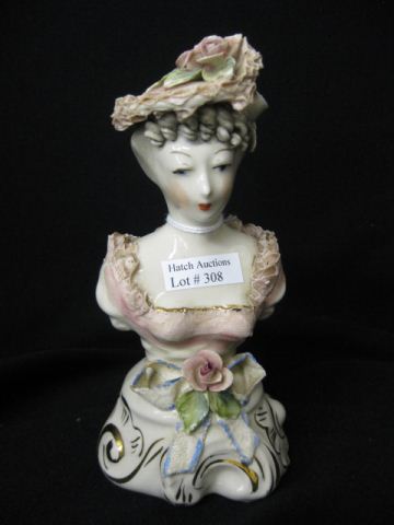 Corday Pottery Bust of a Lady 7''.