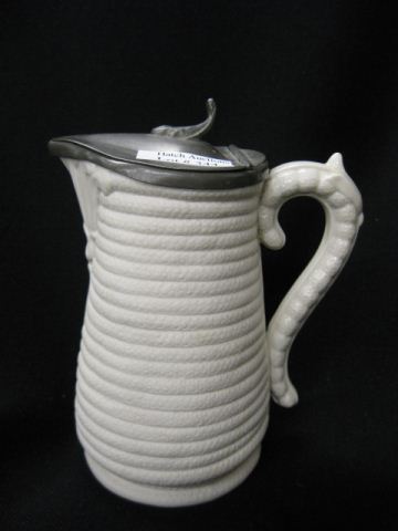 English Parian Syrup Pitcher eel 14ad65