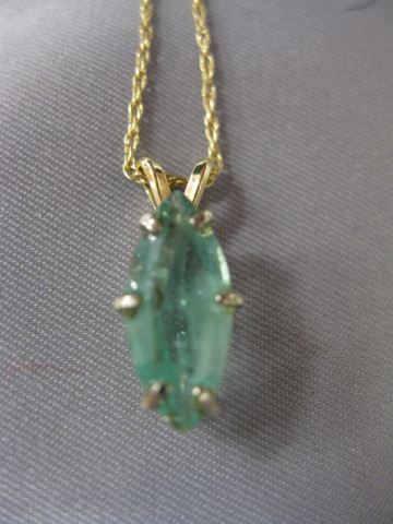 Emerald Pendant marquise cut gem
