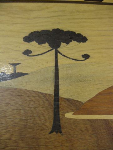 Spanish Inlaid Marquetry Box landscape