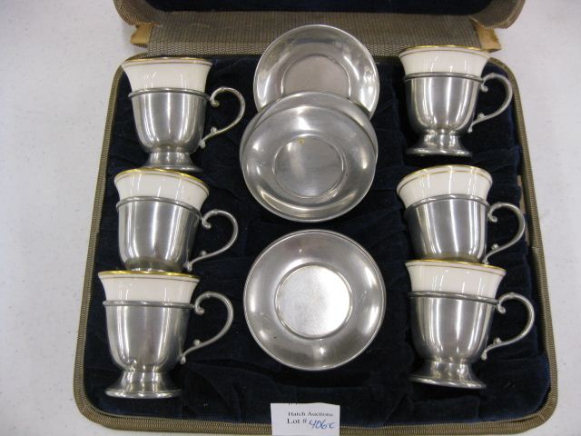 Set of 6 Pewter Lenox Demitasse 14adc5