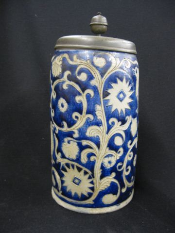 Early Pottery Stein carved floral