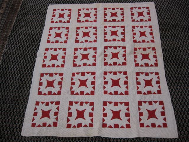 Handmade Quilt pink and reds on