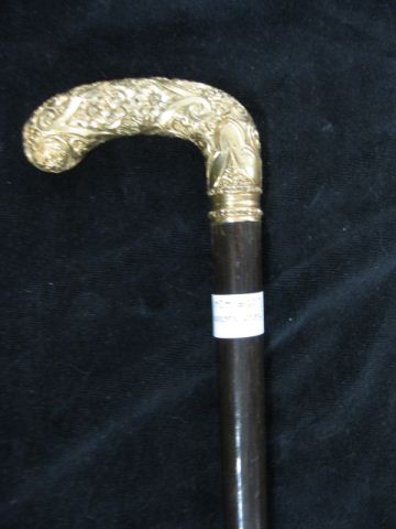 Victorian Gold Filled Handled Cane 14ade7